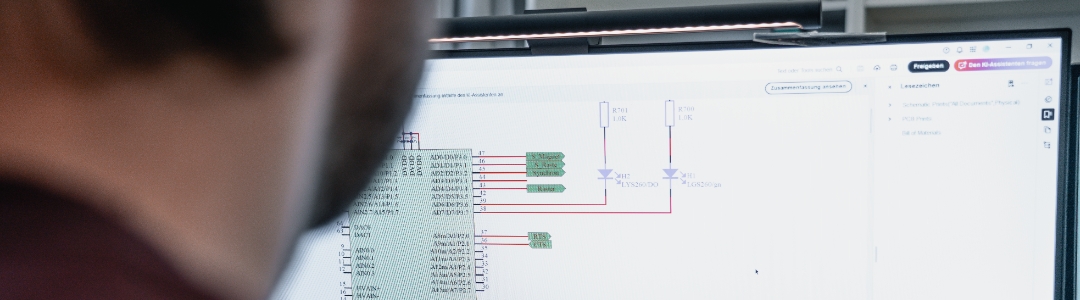 Schaltplan als technisches Hintergrundmotiv für Elektronikentwicklung und Fertigung